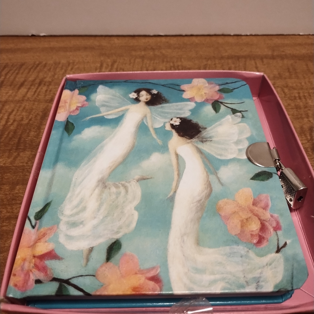 Fairy-Themed Kids Diary with Lock - Blue and Pink
